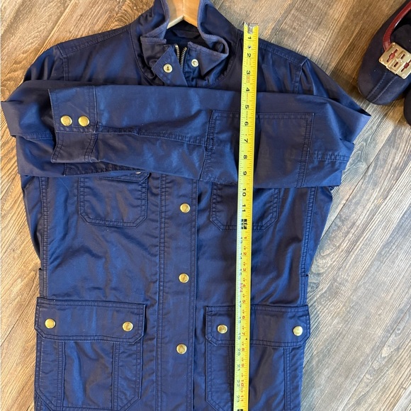 J Crew Classic Navy Blue Jacket with Gold Buttons Snaps - Picture 6 of 7